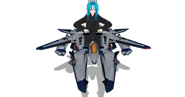 操縦戦闘機　GLBファイル VRM Posing Desktop　読み込み可能