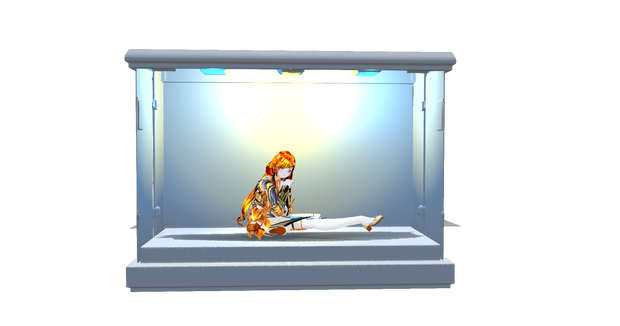 フィギュアケースホワイト　GLBファイル VRM Posing Desktop　読み込み可能