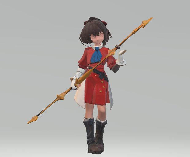 オリジナル未完成フィギュア　３D塗り絵　GLBファイル VRM Posing Desktop　読み込み可能