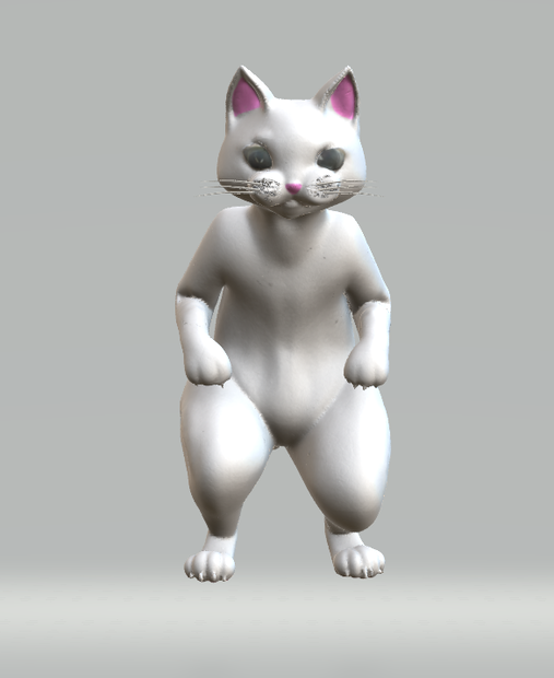しろねこ　しろちゃん　GLBファイル VRM Posing Desktop読み込み可能