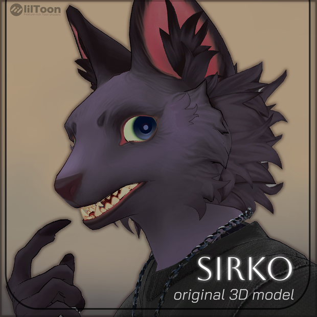 【VRChat用オリジナル3Dモデル】 -Sirko- シルコ