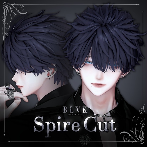 27アバター対応】「Spire Cut」オリジナル3D衣装 - BLVK - BOOTH