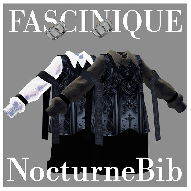 【3Dモデル衣装】NocturneBib【VRChat想定】