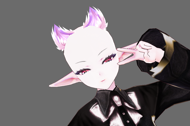 Pink cat ears ピンク 猫耳 Vroid 