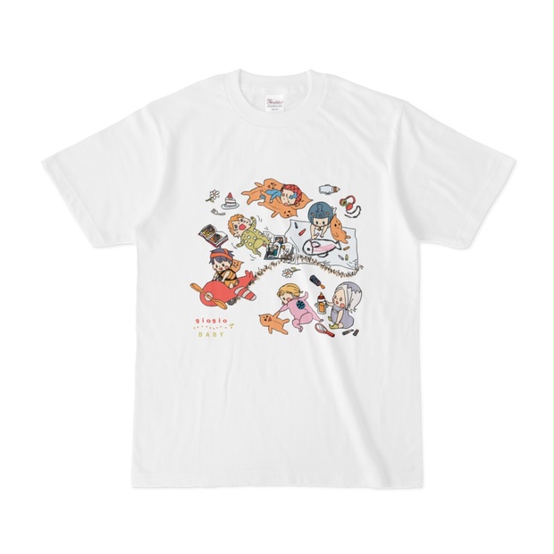 幼児化したジョジョ5部護衛チームのTシャツ - ジョジョなのか？わかる