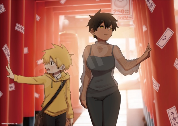 先輩がうざい後輩の話 描き下ろしポスター 03 - GalleryCafeΩ