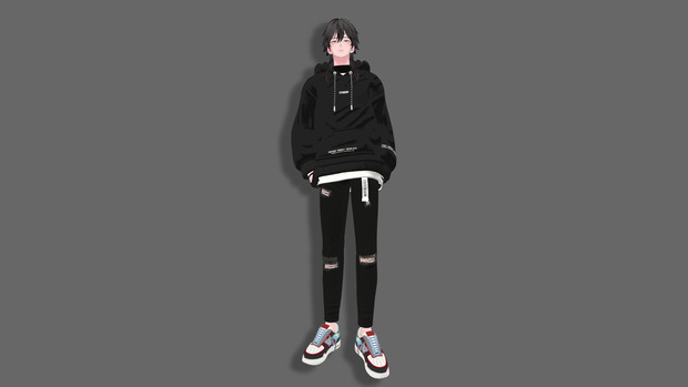 당당하고건들건들하게서있는포즈