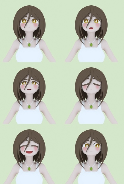 少女(モデリング,表情)