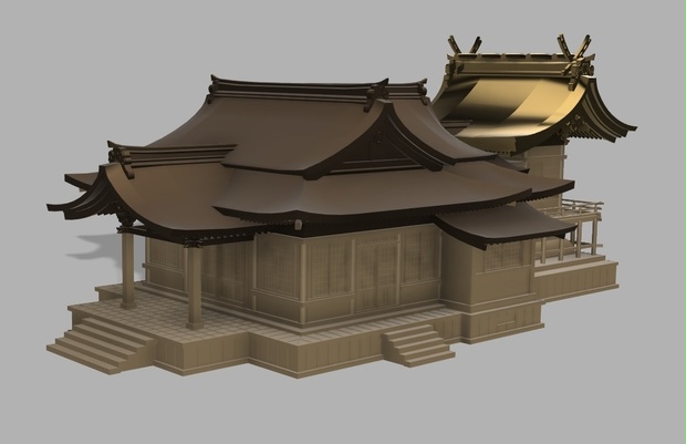 神社 流れ造り・社殿 - J-スピリッツ - BOOTH
