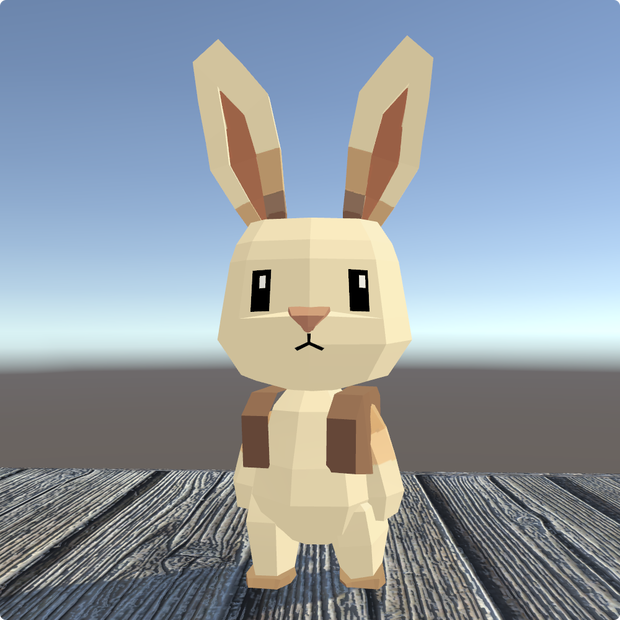 【VRChat向けモデル】ピクセルラビット / Pixel Rabbit