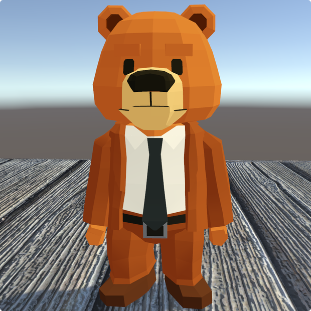 【VRChat向けモデル】ピクセルベアー / Pixel Bear