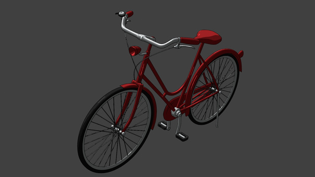 3dモデル「自転車」リグ付き