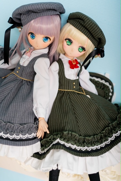 MDD・DDPサイズトランプ＆時計ストライプ柄ドレスセット - gingertea