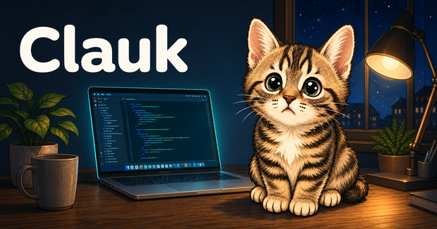 Clauk - デスクに住むClaude Codeの相棒猫｜状態がわかるMacアプリ【Apple Silicon専用】