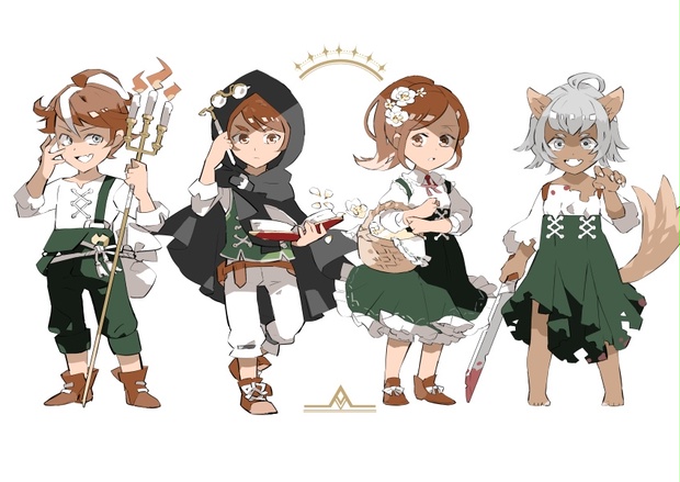 立ち絵素材 村人 占い師 狂人 人狼 3頭身 あまとう Booth 立ち絵素材 村人 占い師 狂人 人狼 3頭身 あまとう Booth