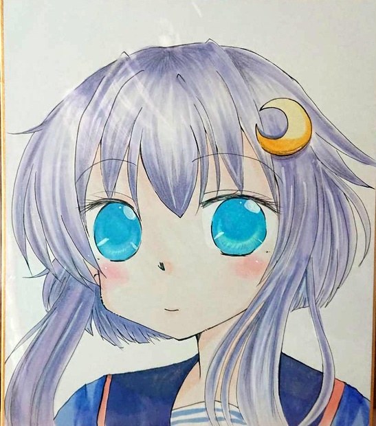 原画手描きイラスト 艦これ 弥生 色紙2枚セット ひまわりソーダ Booth