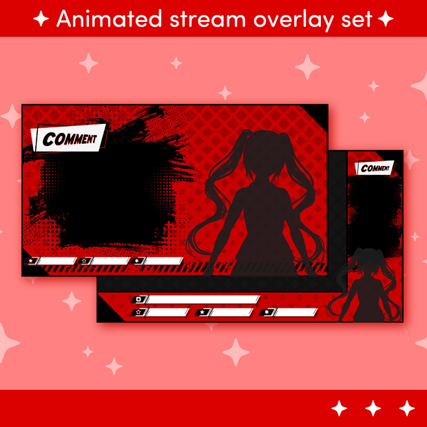 Animated stream overlay set / 動く配信画面セット