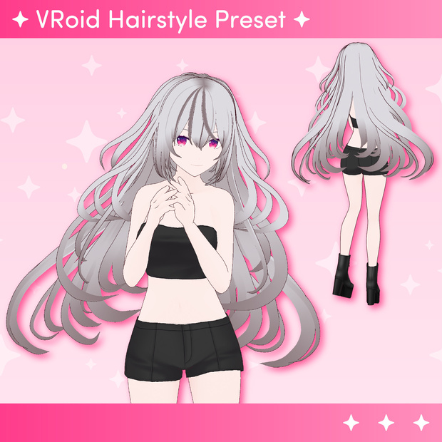 [VRoid] Long Hair / 髪型  ロングヘア