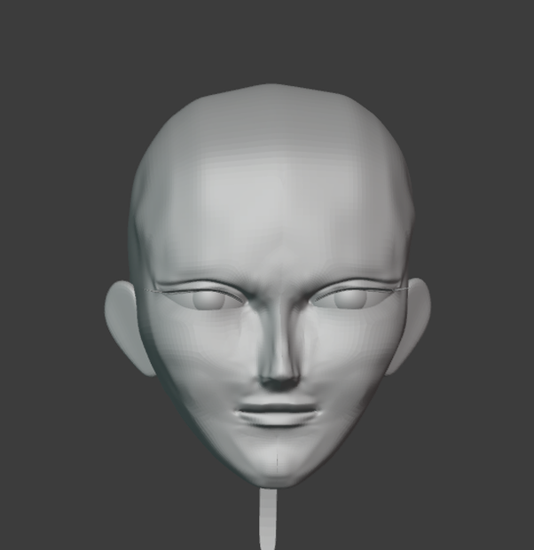 クン様の顔3Dモデル