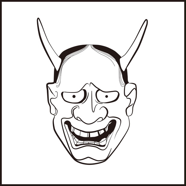 商用利用可能 不気味なホラー系般若 素材 恐怖 Seikoyuki Booth