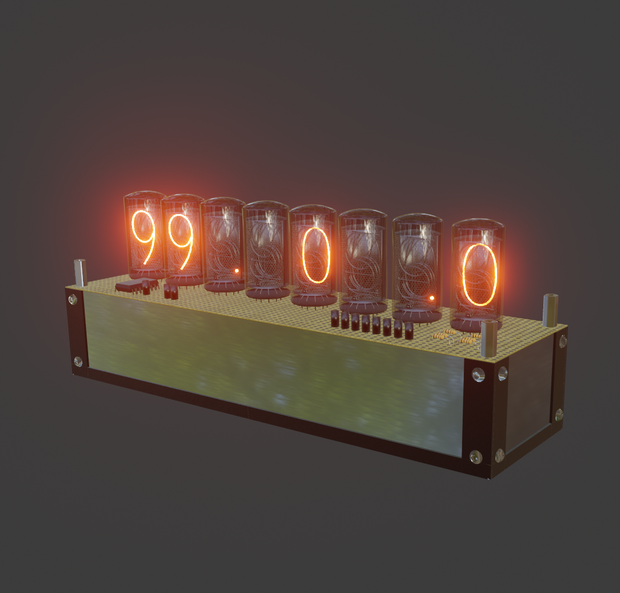 ダイバージェンスメーター風ニキシー管Ver1　3Dモデル