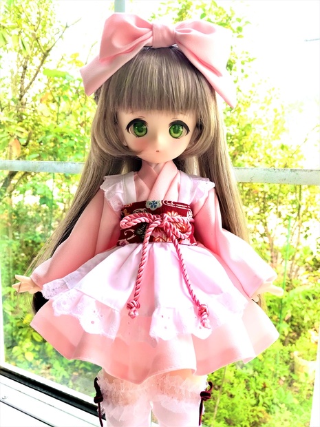 オリジナルオリジナルKUMAKO MDD MSD ドレス 衣装 40cm ピンク