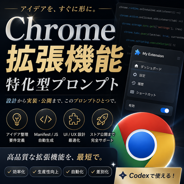 Chrome拡張機能特化型プロンプト
