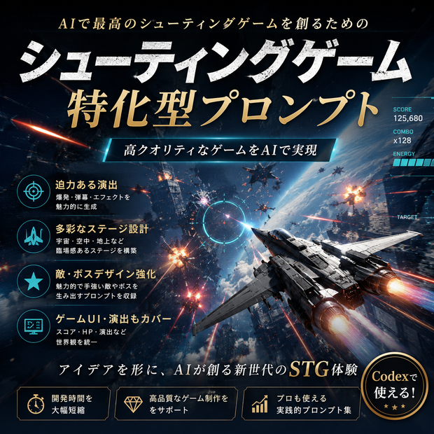 シューティングゲーム特化型プロンプト