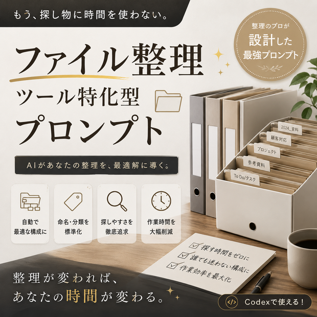 ファイル整理ツール特化型プロンプト