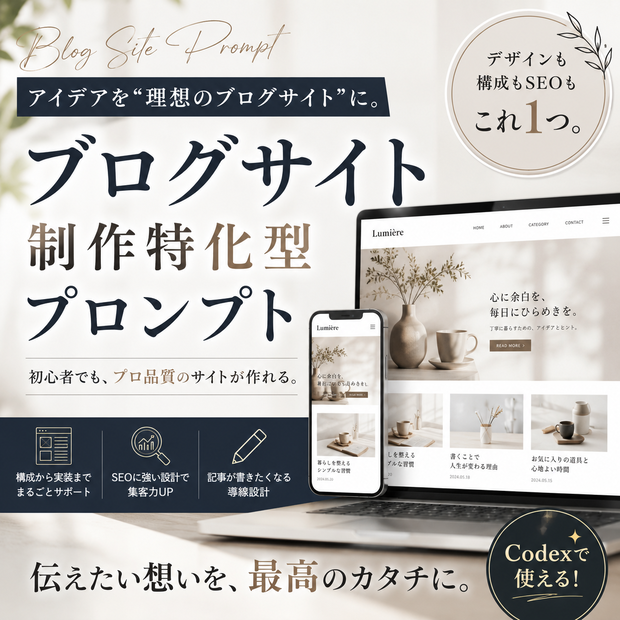 ブログサイト制作特化型プロンプト