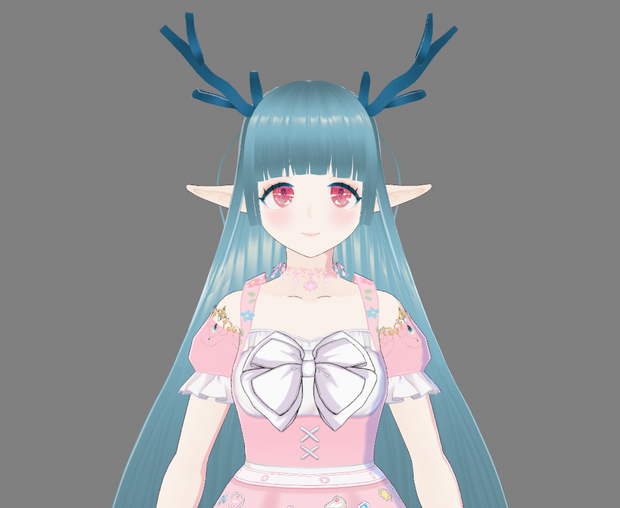 vrm 3D Model virtual live broadcast secondary animation file