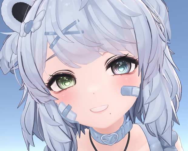 【 7 Avater 対応】角度によって色が変わる！♡カラフルハートアイテクスチャ♡
