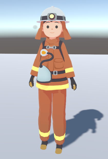 ウエコ作成3Dモデル【消防士】