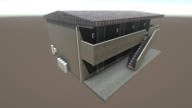 【無料Free】日本のビルセット05ユニティ用3Dモデル v2