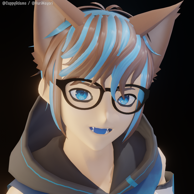 Arnas Atakiyo (CappyAdams'/YuriMayori's Vtuber model) // Blender Port