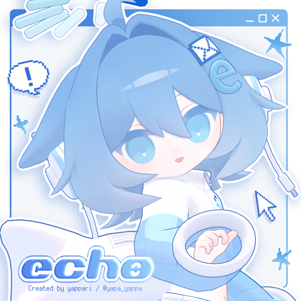 【VRChat】オリジナル3Dモデル「エコー -Echo-」