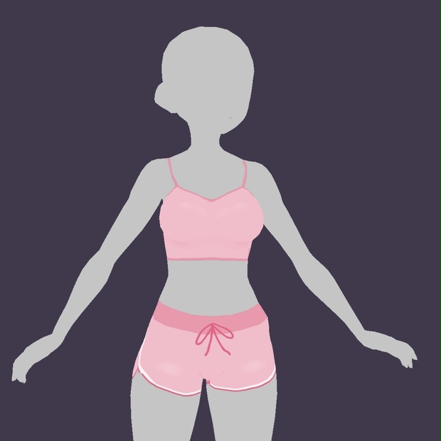 Vroid Basic Gym Outfit 🌸 - Kitzoomer - BOOTH