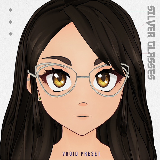 Silver Glasses Vroid Preset