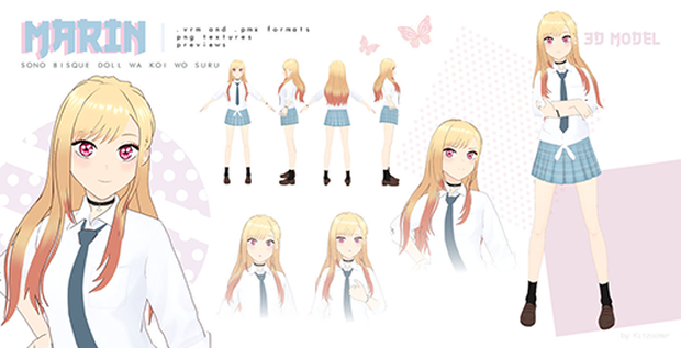 Marin Kitagawa 3d model vrm pmx