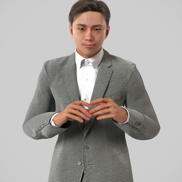 ビジネス男性3Dモデルver.2  B-ME2【UE5 / Blender / Cinema4D】モジュラーキャラクターシリーズ
