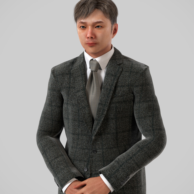 ビジネス男性3Dモデルver.2  B-MS2【UE5 / Blender / Cinema4D】モジュラーキャラクターシリーズ