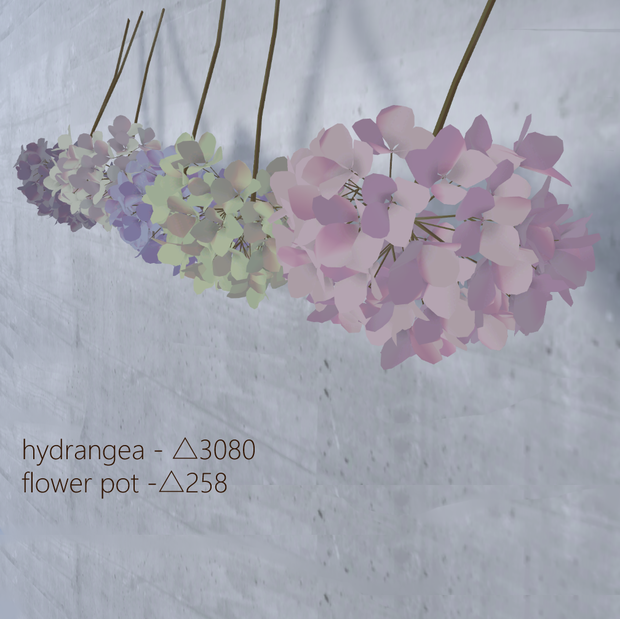  002. hydrangea - 3D