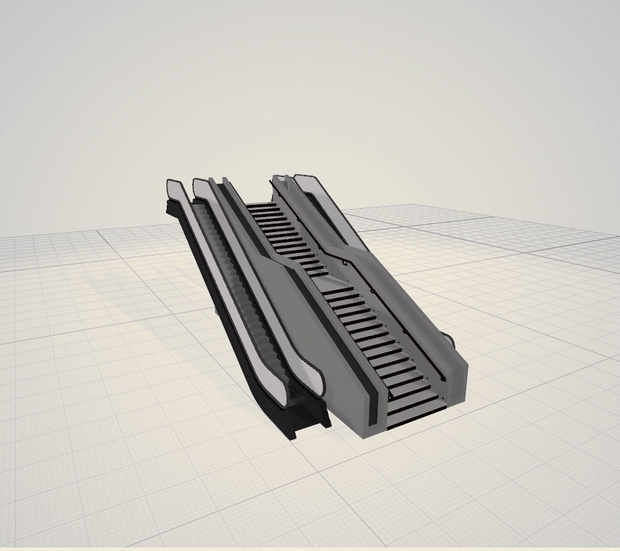 3d エスカレーター　階段
