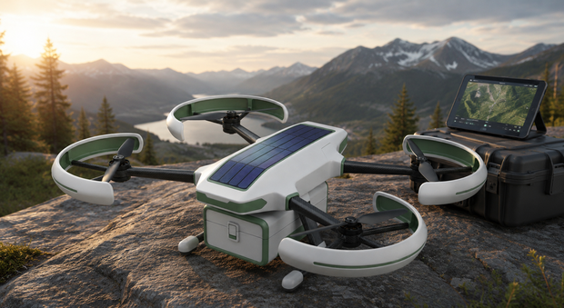 ソーラーパネル配送ドローン - Solar Eco Delivery Drone