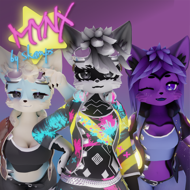 Mynx - VRChat 3.0 Avatar「ミンクス」VRCHAT3Dモデル