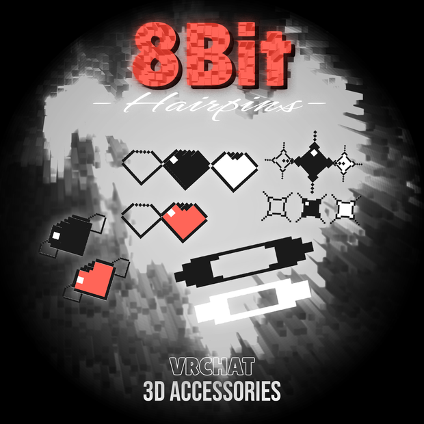 👾【VRChat】~8-Bit Hair Clips 👾