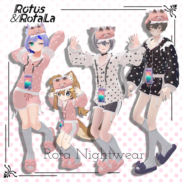 Rota Nightwear💛【7アバター対応】ペアパジャマ 