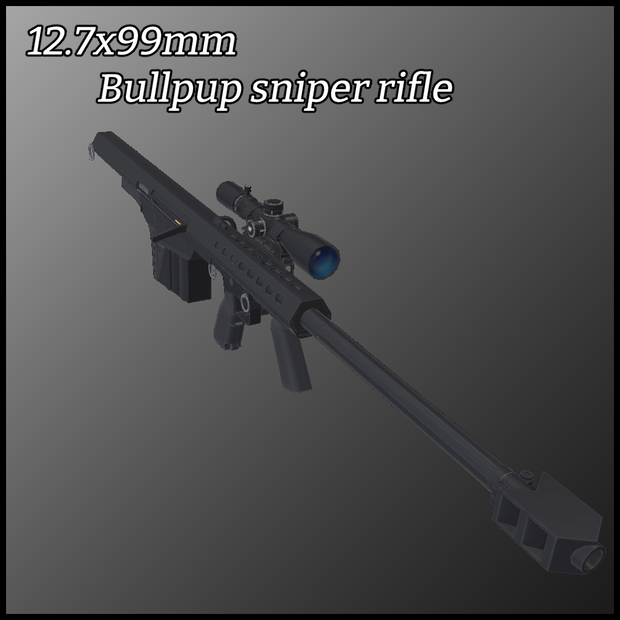 12.7x99mm Bullpup sniper rifle