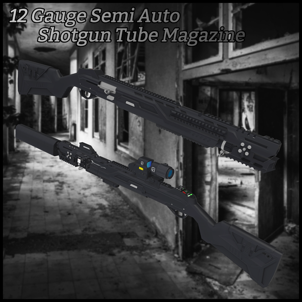 12 Gauge Semi Auto Shotgun Tube Magazine