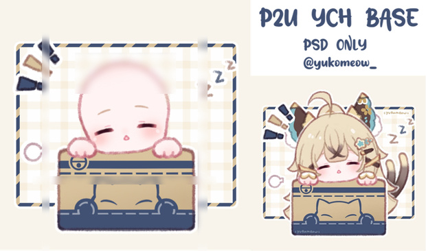  Public 可愛い素体|商用利用OK |トレスChibi Girl Pose素材YCH base